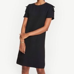 Ann Taylor Petite Black Shift Dress in Size 10P